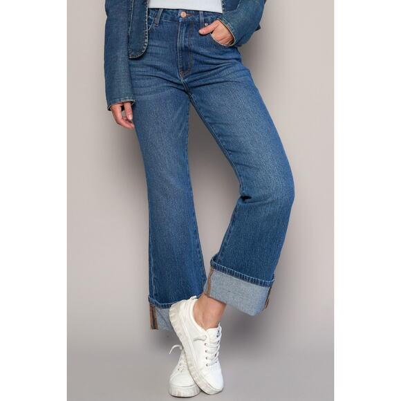 Insane Gene High Rise Cuffed Crop Bootcut Jeans - P1643 - Size 9/28 - Picture 7 of 9